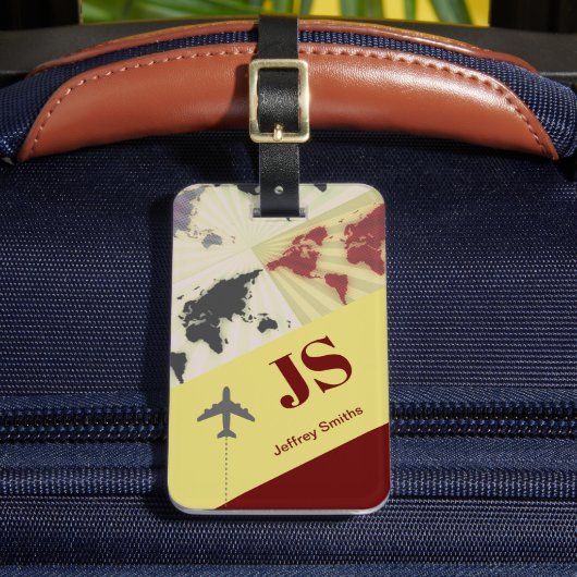 モダンでエレガントな航空旅行の荷物タグ ラゲッジタグ (正面インサイチュ2)
