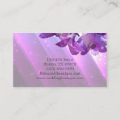 モダンでエレガントな花の薄紫の紫色の蘭 名刺 (裏面)