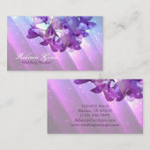 モダンでエレガントな花の薄紫の紫色の蘭 名刺 (正面/裏面)
