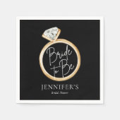 モダンでエレガントな花嫁のシャワー スタンダードカクテルナプキン (正面)