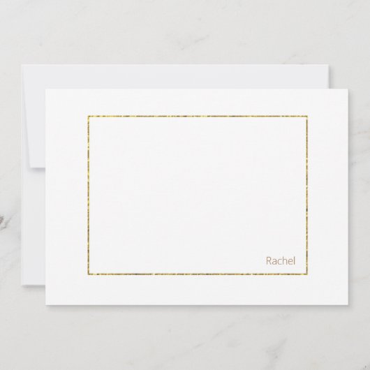 モダンでエレガントな葉のシンプルな感謝カード サンキューカード (裏面)