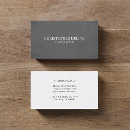 モダンでエレガントな質の灰色白の弁護士 名刺