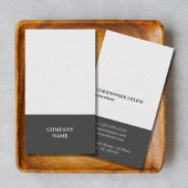 モダンでエレガントな質の白い灰色のコンサルタント 名刺