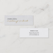 モダンでエレガントな質の白人のメーキャップアーティスト スキニー名刺 (正面/裏面)