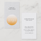 モダンでエレガントな質の白人のOrangのヨガのインストラクター 名刺 (正面/裏面)