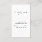 モダンでエレガントな質の白人のOrangのヨガのインストラクター 名刺 (裏面)