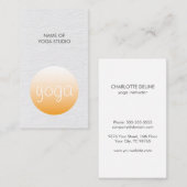 モダンでエレガントな質の白人のOrangのヨガのインストラクター 名刺 (正面/裏面)