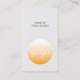 モダンでエレガントな質の白人のOrangのヨガのインストラクター 名刺