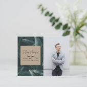 モダンでエレガントな追悼写真 ポストカード (スタンド正面)