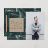 モダンでエレガントな追悼写真 ポストカード (正面/裏面)