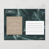 モダンでエレガントな追悼写真 ポストカード (裏面)