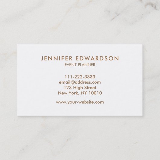 モダンでエレガントな金ゴールドのグリッターの上品のプロフェッショナル 名刺 (裏面)