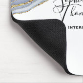 モダンでエレガントな金ゴールドのラベンダーのGeodeの瑪瑙のマウスパッド マウスパッド (コーナー)