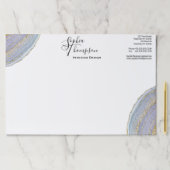 モダンでエレガントな金ゴールドのラベンダーのGeodeの瑪瑙の紙のパッド ペーパーパッド (インサイチュ)