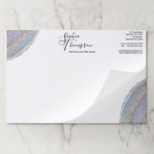 モダンでエレガントな金ゴールドのラベンダーのGeodeの瑪瑙の紙のパッド ペーパーパッド (折り畳み)