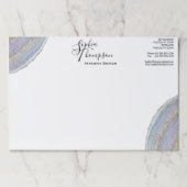 モダンでエレガントな金ゴールドのラベンダーのGeodeの瑪瑙の紙のパッド ペーパーパッド (正面)