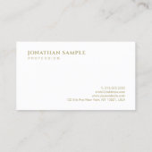 モダンでエレガントな金ゴールドの文字のフォントのミニマリストのテンプレート 名刺 (裏面)