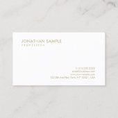 モダンでエレガントな金ゴールドの文字のフォントのミニマルなテンプレート 名刺 (裏面)