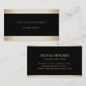 モダンでエレガントな金ゴールドホイルの金属のプロフェッショナル 名刺 (正面/裏面)