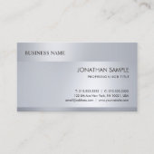 モダンでエレガントな銀製の一見のミニマリストのプロフェッショナル 名刺 (正面)