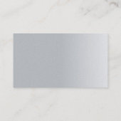 モダンでエレガントな銀製の優れた真珠の終わりの贅沢 名刺 (裏面)