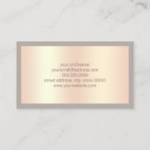 モダンでエレガントな銅のばら色の金ゴールド及び灰色のコンサルタント 名刺 (裏面)