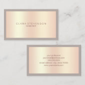 モダンでエレガントな銅のばら色の金ゴールド及び灰色のコンサルタント 名刺 (正面/裏面)