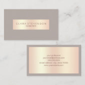 モダンでエレガントな銅のばら色の金ゴールド及び灰色のコンサルタント 名刺 (正面/裏面)