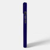 モダンでエレガントな青いモノグラムイニシャル Case-Mate iPhoneケース (裏面 / 左)