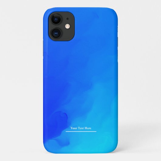 モダンでエレガントな青のカスタマイズテンプレート Case-Mate iPhoneケース (裏面)