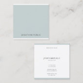 モダンでエレガントな青緑のシンプルなプロフェッショナルのカッコいい スクエア名刺 (正面/裏面)