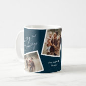 モダンでエレガントな4枚の写真の組み合わせ ファミリーギフト コーヒーマグカップ (正面左)