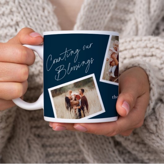 モダンでエレガントな4枚の写真の組み合わせ ファミリーギフト コーヒーマグカップ