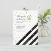モダンでエレガントな60歳の誕生日 招待状 (スタンド正面)