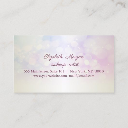 モダンでエレガントな、ぼかし、輝く唇のロイヤリティカード ロイヤリティカード (裏面)