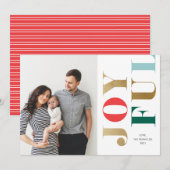 モダンでエレガントな 楽しい写真のホリデーカード シーズンカード (正面/裏面)