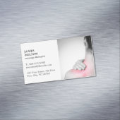 モダンでエレガントなWhitwの写真のマッサージセラピスト マグネット名刺 (インサイチュ)