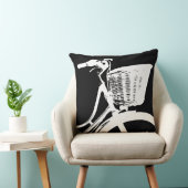 モダンでエレガント、そしてトレンディな黒に白の自転車 クッション (椅子)