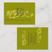 モダンでオーガニックでエレガントな自然の枝 名刺 (正面/裏面)