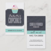 モダンでカスタマイズ可能なカップケーキの名刺 名刺 (正面/裏面)