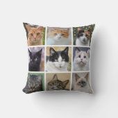 モダンでカスタマイズ可能な猫の写真 クッション (正面)