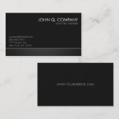 モダンでカスタムで暗い名刺-チャコールグレー 名刺 (正面/裏面)