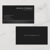 モダンでカスタムで暗い名刺-チャコールグレー 名刺 (正面/裏面)