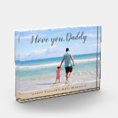 モダンでカスタムな写真の父の日I愛お父さん フォトブロック (左)