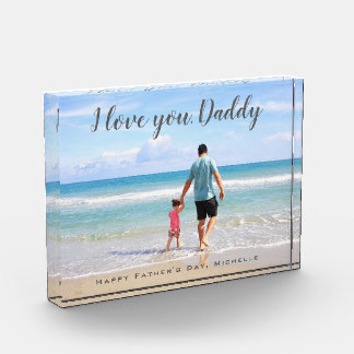 モダンでカスタムな写真の父の日I愛お父さん フォトブロック