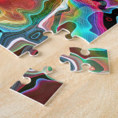 モダンでカラフルで芸術的で抽象的なパターン ジグソーパズル (側面)