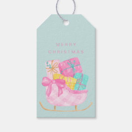 モダンでカラフルなかわいい楽しいホリデークリスマス ギフトタグ