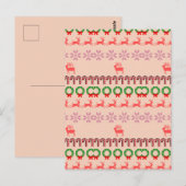 モダンでカラフルなクリスマスツリーの絵画 ポストカード (正面/裏面)
