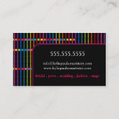 モダンでカラフルなメイクアップアーティスト 名刺 (裏面)