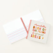 モダンでカラフルな大胆なタイポグラフィーの計画とアイデア ノート (内部)